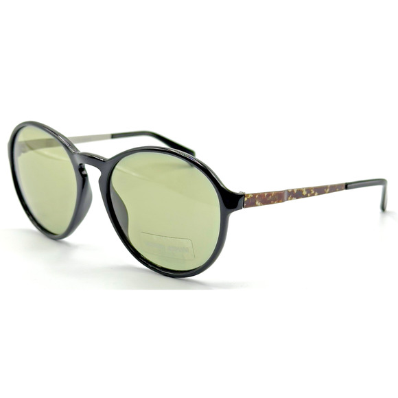 Giorgio Armani Sunglasses GA 667 8EBBN Black Round Frame Amber Lens 55-18-135 main image 12